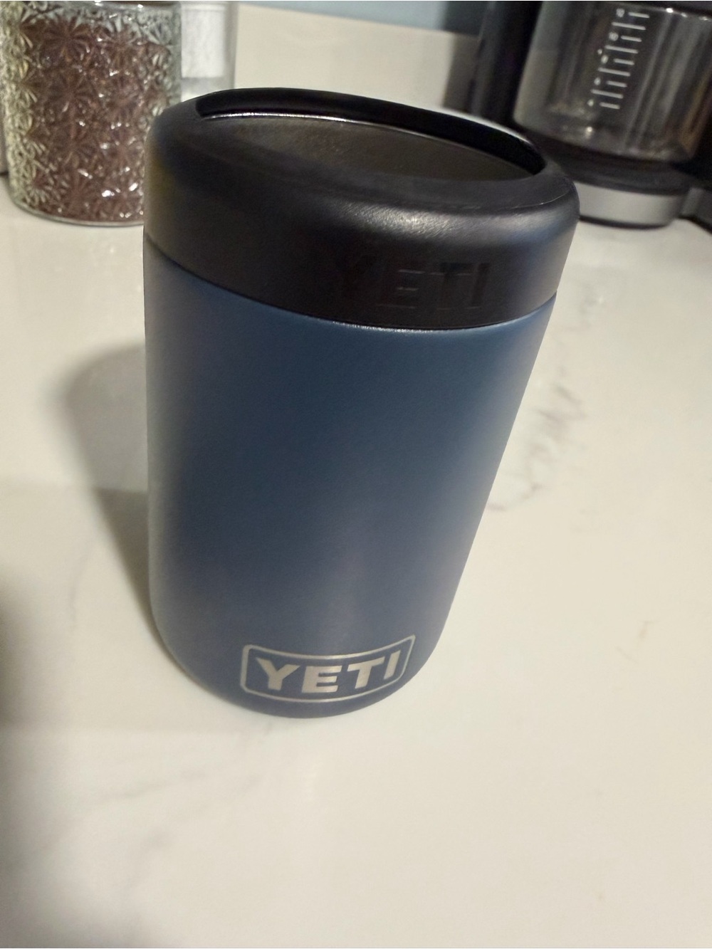 Yeti Blue and Black Insulated Can Holder
